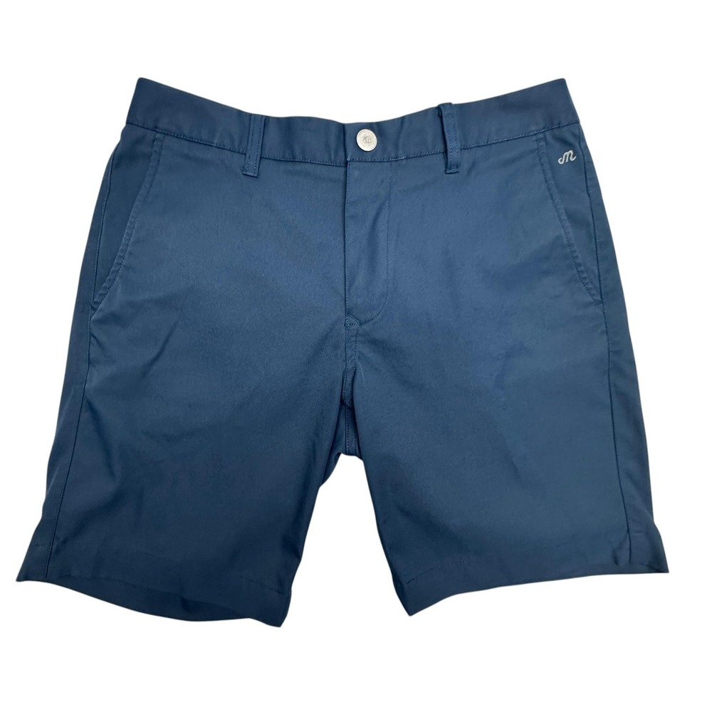 Bonobos Maide Golf Shorts Mens 30 Blue Chino 9 Inch Inseam Polyester Performance